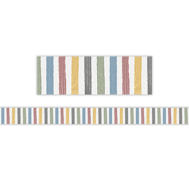 Classroom Cottage Stripes Border Trim Straight