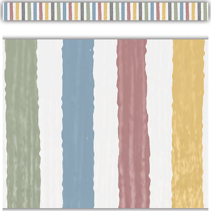 Classroom Cottage Stripes Border Trim Straight
