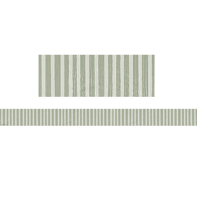Classroom Cottage Sage Grn Stripes Trim Straight