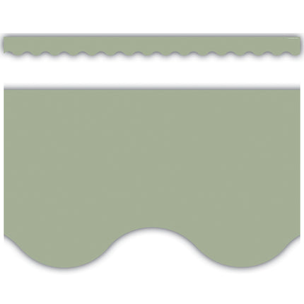 Sage Green Scalloped Border Trim