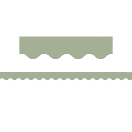 Sage Green Scalloped Border Trim