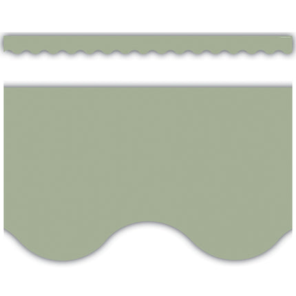 Sage Green Scalloped Border Trim