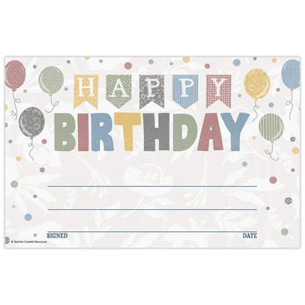 Classroom Cottage Happy Birthday Awards