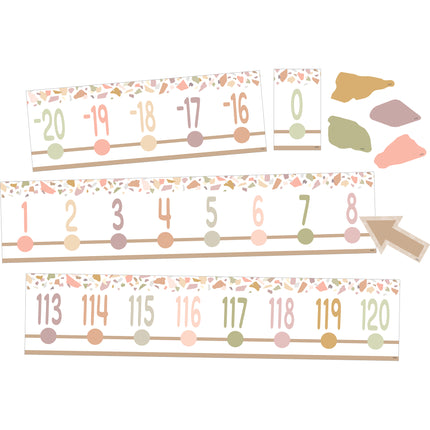 Terrazzo Tones Number Line (-20 to +120) Bulletin Board Set