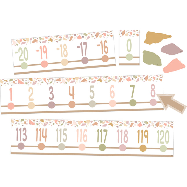 Terrazzo Tones Number Line (-20 to +120) Bulletin Board Set