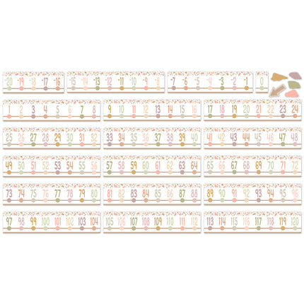 Terrazzo Tones Number Line (-20 to +120) Bulletin Board Set