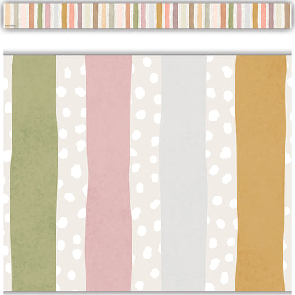 Terrazzo Tones Stripes Trim Straight