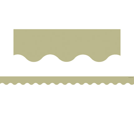 Olive Green Scalloped Border Trim