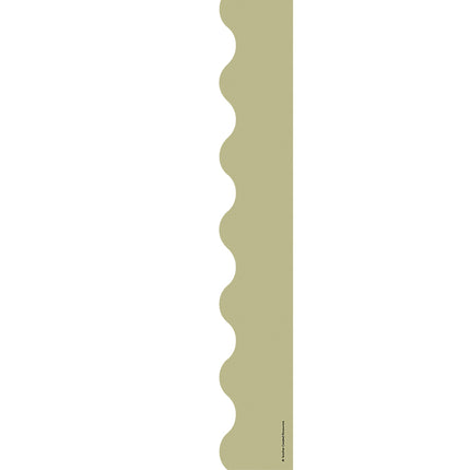 Olive Green Scalloped Border Trim