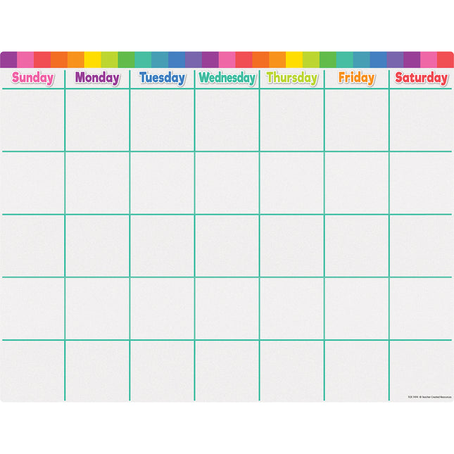 Colorful Calendar Write-On/Wipe-Off Chart