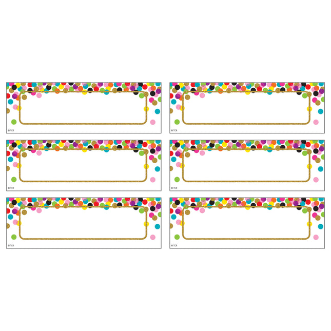 Confetti Labels Magnetic Accents
