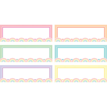 Rainbow Labels Magnetic Accents Pastel Pop