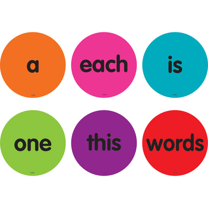Spot On® Sight Words 1-50 Carpet Markers, 4"