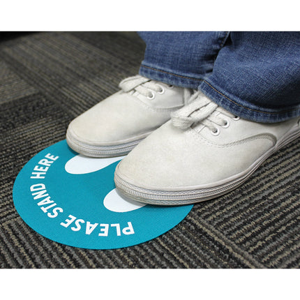 Spot On Carpet Markers Please Stand Here, 7", Pack of 6