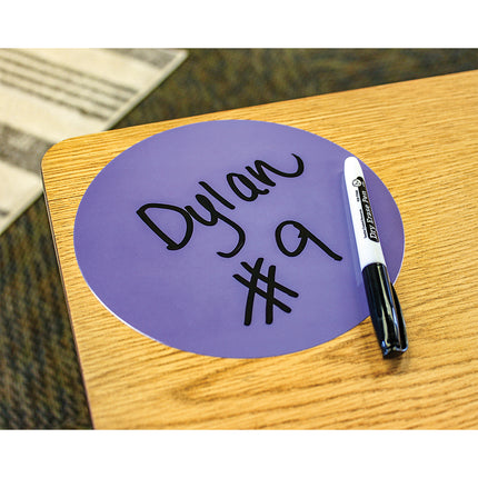 Spot On® Dry-Erase Desktop Writing Spots Bright Circles - 7", Pack of 6