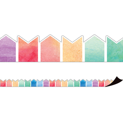 Watercolor Pennants Magnetic Border