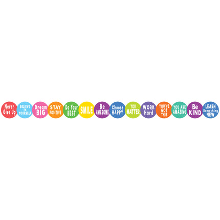 Colorful Positive Sayings Border