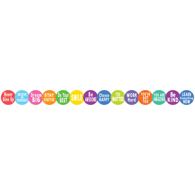 Colorful Positive Sayings Border