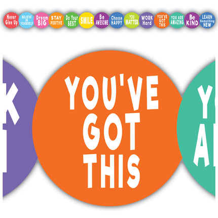 Colorful Positive Sayings Border