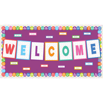 Colorful Positive Sayings Border