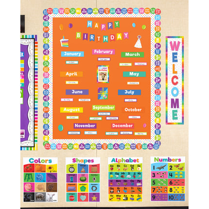 Colorful Positive Sayings Border