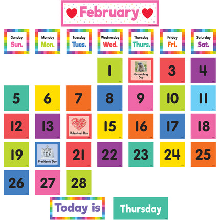 Calendar Pocket Chart Cards Colorful