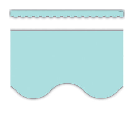 Pastel Blue Scalloped Border Trim