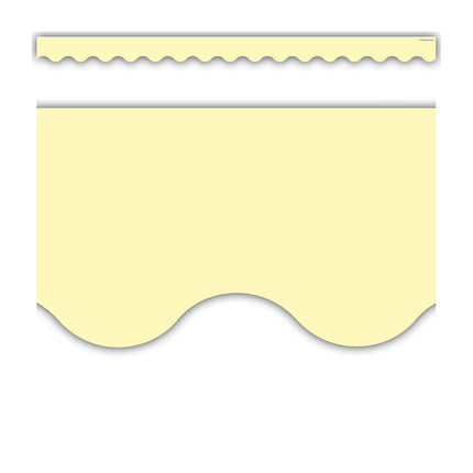 Pastel Yellow Scalloped Border Trim