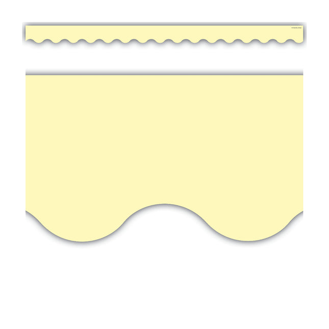 Pastel Yellow Scalloped Border Trim