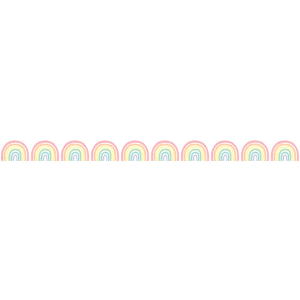 Pastel Pop Rainbows Die-Cut Border Trim