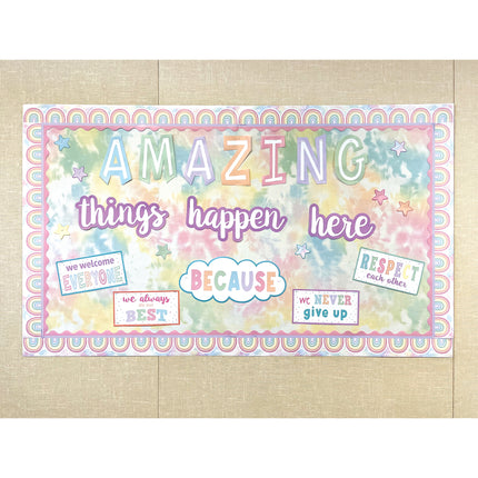 Pastel Pop Rainbows Die-Cut Border Trim