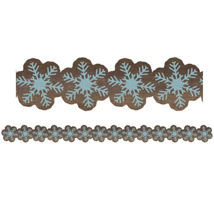 Home Sweet Classroom Snowflakes Die-Cut Border Trim