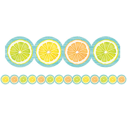 Lemon Zest Citrus Slices Die-Cut Border