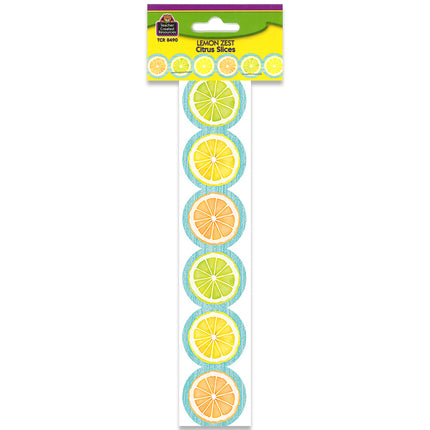 Lemon Zest Citrus Slices Die-Cut Border