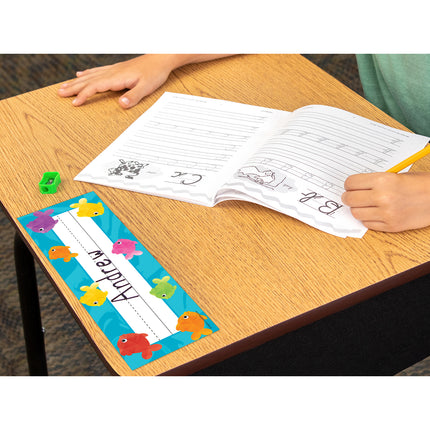 Colorful Fish Flat Name Plates, Pack of 36