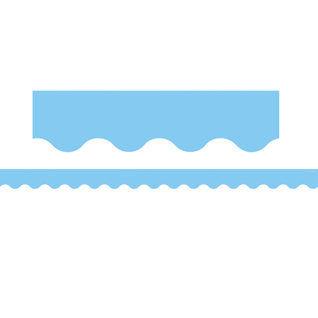 Light Blue Scalloped Border Trim