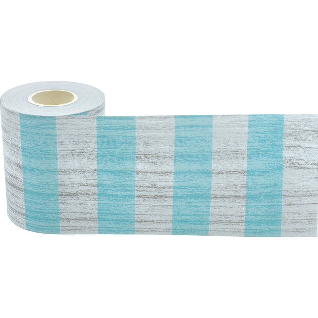 Vintage Blue Stripes Straight Rolled Border Trim
