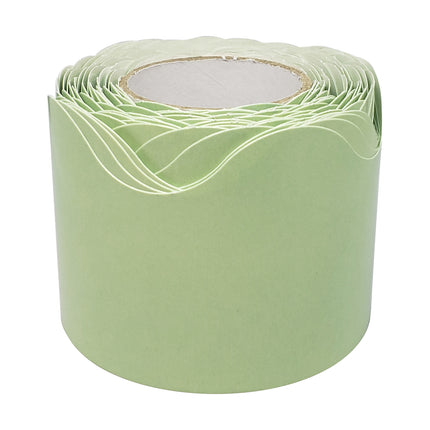 Mint Green Scalloped Rolled Border Trim