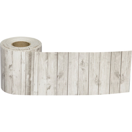 White Wood Design Straight Rolled Border Trim