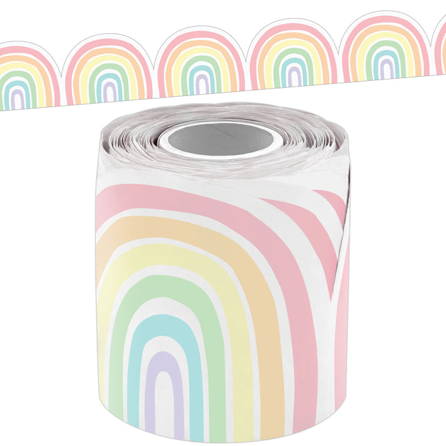 Rainbows Die-cut Rolled Border Trim Pastel Pop