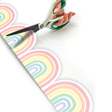 Rainbows Die-cut Rolled Border Trim Pastel Pop
