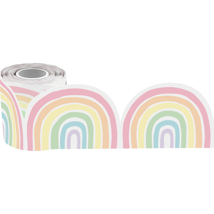 Rainbows Die-cut Rolled Border Trim Pastel Pop