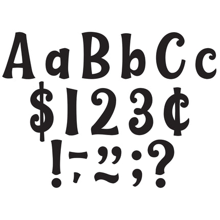 Black 4in Wild Whimsy Letters Pack
