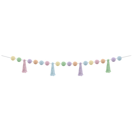 Pastel Pop Pompom & Tassel Garland