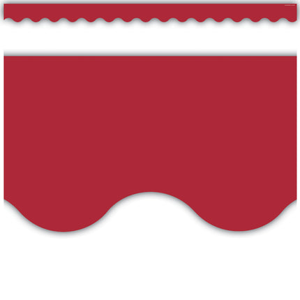 Cranberry Red Scalloped Border Trim