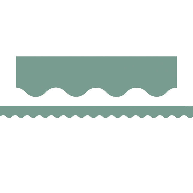 Retreat Green Scalloped Border Trim