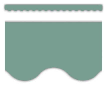 Retreat Green Scalloped Border Trim
