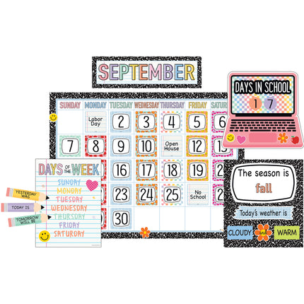 Cool for School Calendar Bulletin Board Set