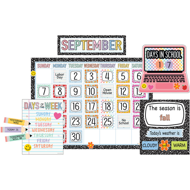 Cool for School Calendar Bulletin Board Set