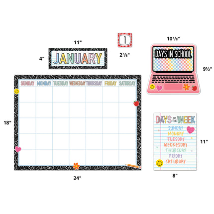 Cool for School Calendar Bulletin Board Set